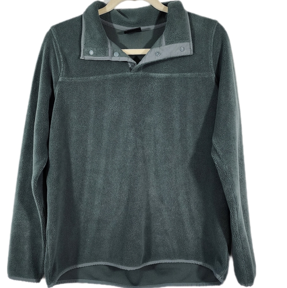 32 DEGREE HEAT Fleece Pullover Sweater button up collar